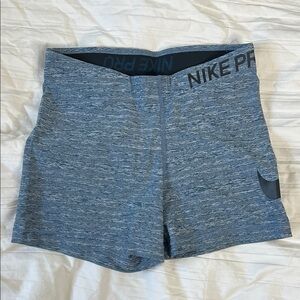 Nike Pro Shorts Heathered Blue